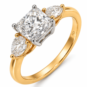 Polar Bear Diamond Trilogy Ring with De Beers Forevermark Accents in 18K Gold