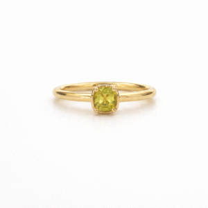 Non Heated Yellow Sapphire Solitaire Ring in 14K Yellow Gold