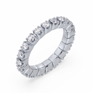Adjustable Diamond Eternity Band in 14K White Gold | 3.68 Carat TW