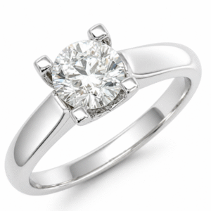 De Beers Forevermark 1.00 Carat Diamond Engagement Ring with Hidden Accent in 14K White Gold