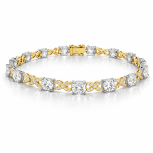 De Beers Forevermark Diamond Infinity Link Tennis Bracelet in 18K Gold 8.71 Carat TW