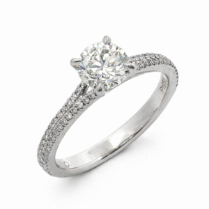 De Beers Forevermark Diamond Engagement Ring in Platinum 0.92 Carat TW
