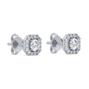 De Beers Forevermark Diamond Stud Earrings in 18K White Gold