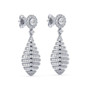 De Beers Forevermark Diamond Floating Drop Stud Earrings in 18K White Gold