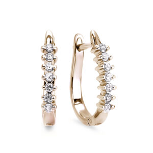 0.25 Carat TW Canadian Diamond Hoop Earrings in Yellow Gold