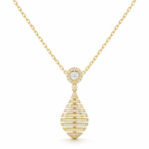De Beers Forevermark Diamond Floating Drop Pendant in 18K Yellow Gold
