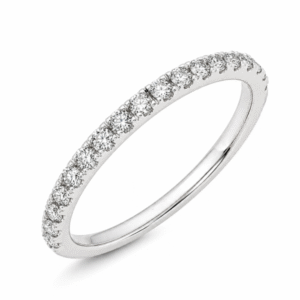 Diamond Wedding Band in 14K White Gold 0.60 Carat TW