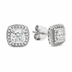De Beers Forevermark Diamond Halo Miracle Set Stud Earrings in 14K White Gold