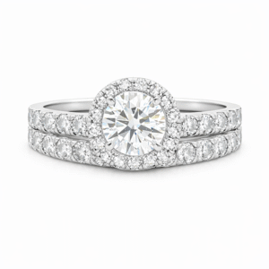 De Beers Forevermark 1.82 Carat TW Diamond Bridal Set in 14K White Gold