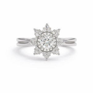 De Beers Forevermark Diamond Starburst Miracle Set Ring in 18K White Gold