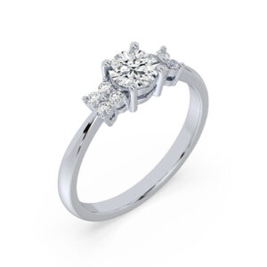 Canadian Diamond Ring in White Gold 0.40 Carat TW