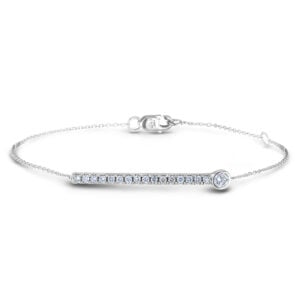 Canadian Diamond Chain Bracelet In White Gold