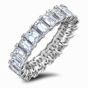 De Beers Forevermark Diamond Eternity Wedding Band Ring in 18K White Gold