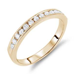 Canadian Diamond Channel Set Anniversary Ring in Yellow Gold | 0.50 Carat TW
