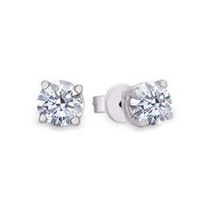 0.10 Carat TW Canadian Diamond Stud Earrings in 14K White Gold