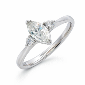 De Beers Forevermark 0.50 Carat Diamond Trilogy Ring in 18K White Gold