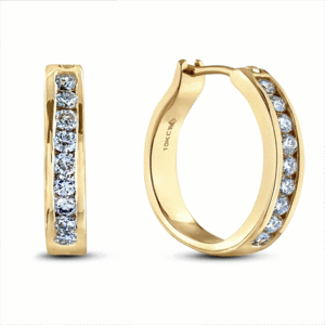 Canadian Diamond 0.25 Carat TW Hoop Earrings in Yellow Gold