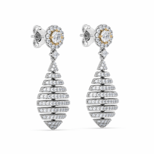 De Beers Forevermark Black Label Diamond Floating Drop Stud Earrings in 18K Gold 3.03 Carat TW