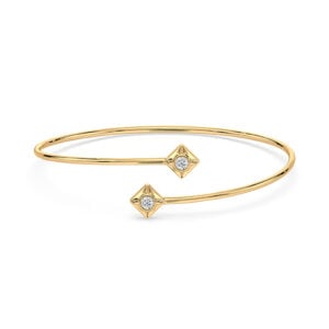 De Beers Forevermark Diamond Open Bangle in 14K Yellow Gold