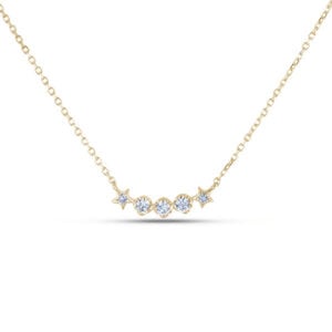 Canadian Diamond Curve Necklace in Yellow Gold