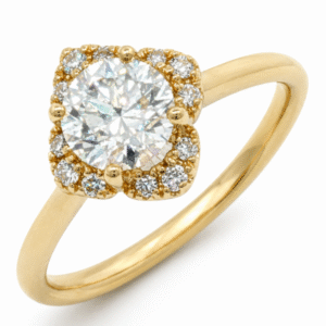 De Beers Forevermark Diamond Flora Halo Ring in 18K Yellow Gold
