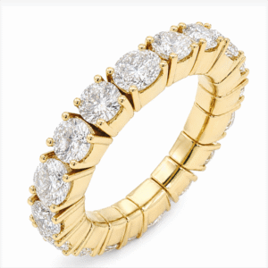 Adjustable Diamond Eternity Band in 14K Yellow Gold | 2.97 Carat TW