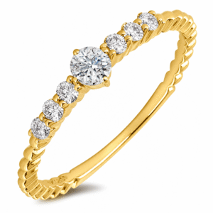 Canadian Diamond Dainty Ring in White Gold 0.28 Carat TW