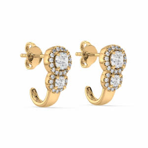 De Beers Forevermark Diamond Earrings in 18K Yellow Gold 1.32 Carat TW