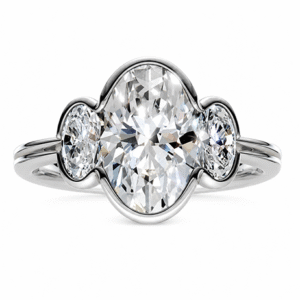 De Beers Origin Desert Diamond Three Stone Engagement Ring in 18K White Gold
