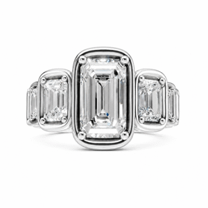 De Beers Forevermark Desert Diamond and GIA Graduated Five Stone Ring in 18K White Gold 3.35 Carat TW