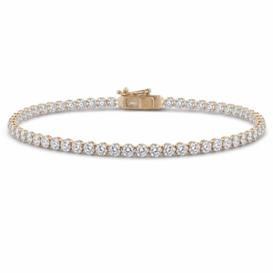 Canadian Diamond Tennis Bracelet in Yellow Gold 2.60 Carat TW
