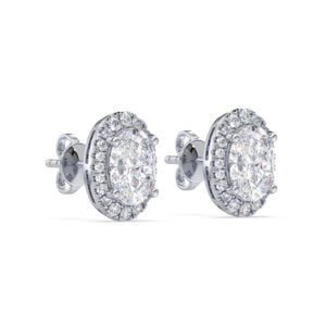 De Beers Forevermark Diamond Stud Earrings in 18K White Gold 1.71 Carat TW