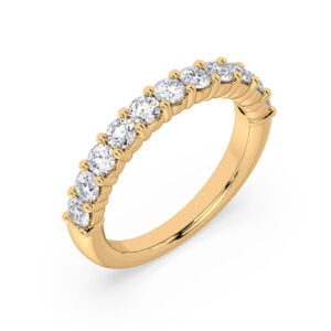 De Beers Forevermark Diamond Anniversary Wedding Band in 18K Yellow Gold 0.91 Carat TW