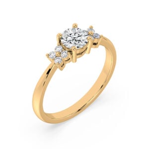 De Beers Certified Diamond Ring in 18K Yellow Gold
