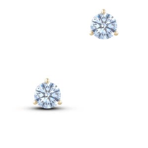 Canadian Diamond Stud Earrings in Yellow Gold 0.46 Carat TW