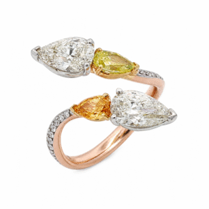 De Beers Forevermark Desert Diamond Mosaic Bypass Ring in 18K Rose Gold