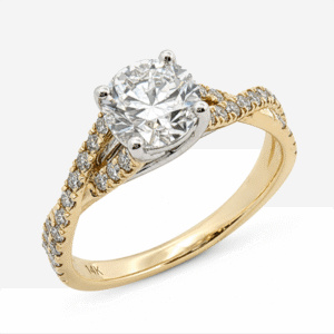De Beers Forevermark Desert Diamond Twist Band Engagement Ring in 14K Yellow Gold