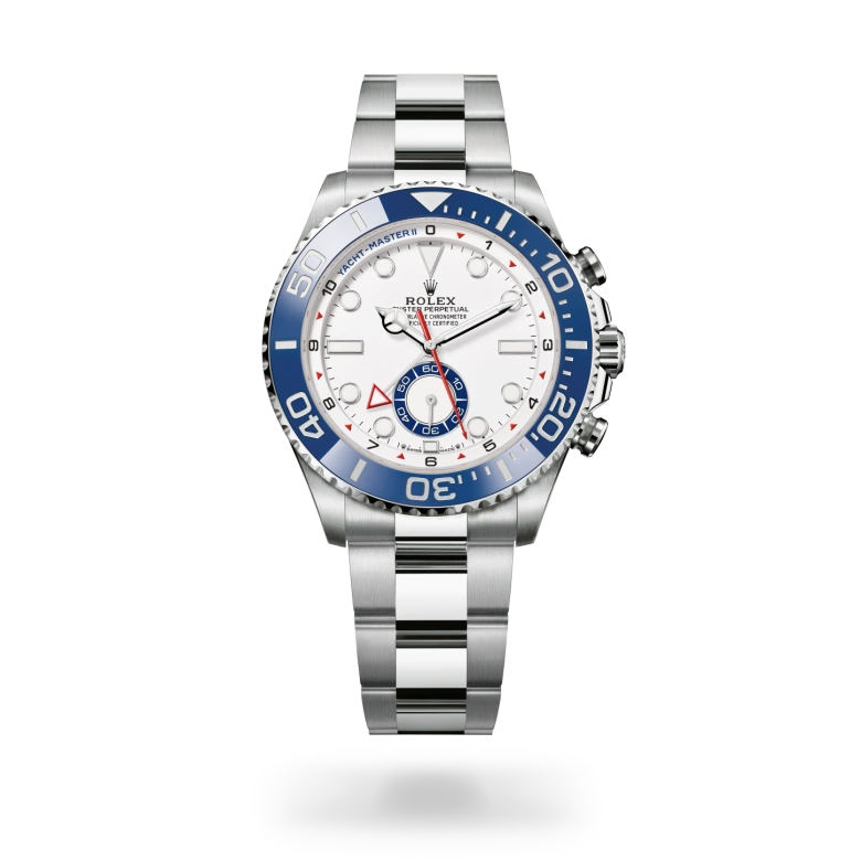 Rolex Yacht-Master II in Oyster, 44 mm, Oystersteel, M126680-0001 at Lugaro Jewellers