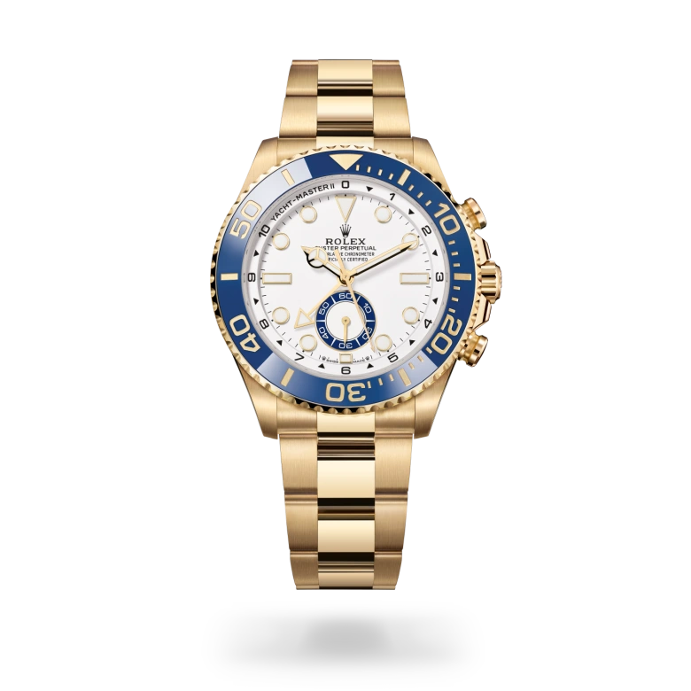 Rolex Yacht-Master II in Oyster, 44 mm, yellow gold, M126688-0001 at Lugaro Jewellers