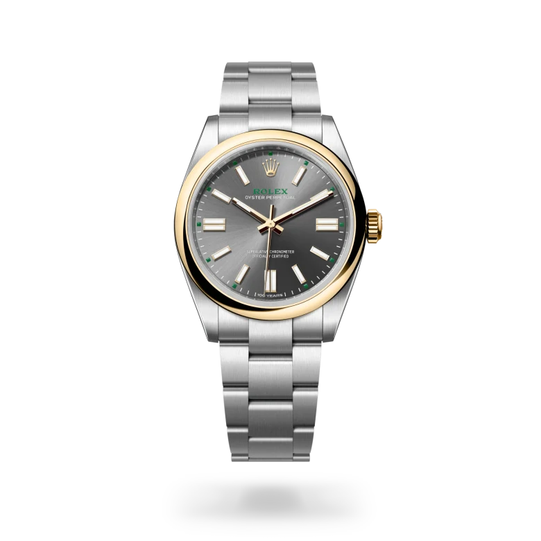 Rolex Oyster Perpetual 41 in Oyster, 41 mm, Oystersteel and yellow gold, M134303-0001 at Lugaro Jewellers