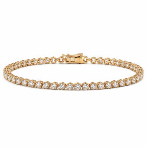 Canadian Diamond 2.35 Carat TW Paperclip Chain Bracelet in Yellow Gold