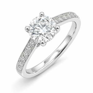 Canadian Diamond 1.22 Carat TW Engagement 18K White Gold