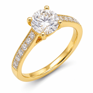 Canadian Diamond 1.22 Carat TW Engagement 18K Yellow Gold