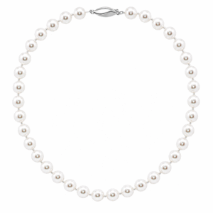 Akoya Origin White Pearl Strand Necklace with 18K White Gold Clasp