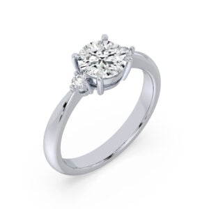 1.30 Carat TW Canadian Diamond Three Stone Ring in Platinum