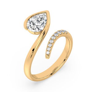 De Beers Forevermark Diamond Open Wrap Ring in 18K Yellow Gold