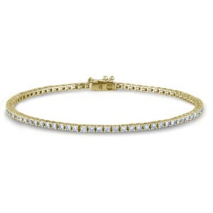 Canadian Diamond Tennis Bracelet in Yellow Gold 1.75 Carat TW