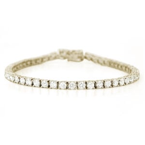 Canadian Diamond Tennis Bracelet In Yellow Gold 4.66 Carat TW