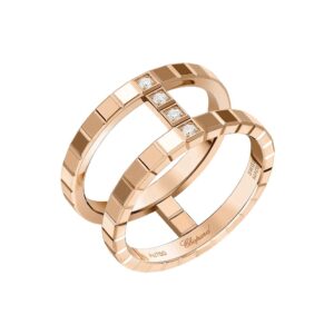 CHOPARD Ice Cube Ring, Ethical Rose Gold, Diamonds 827006-5010