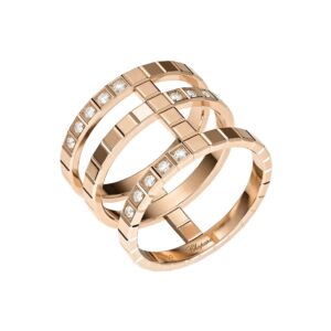 CHOPARD Ice Cube Ring, Ethical Rose Gold, Diamonds 827007-5012